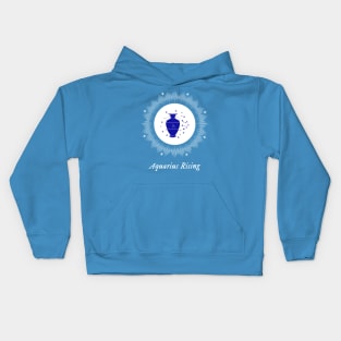 Aquarius Rising Astrology Chart Zodiac Sign Ascendant Kids Hoodie